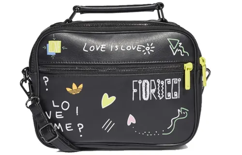 Adidas Originals Fiorucci Collaboration Graffiti Shoulder Bag Mini Women's Black