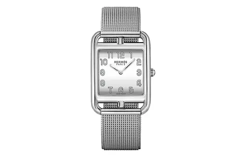 HERMES Cape Cod Collection Wrist Watches Quartz Movement Stainless Steel Strap Silver Dial Women's Watch W045235WW00