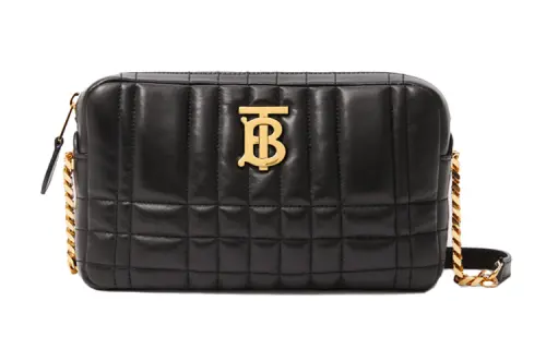 Burberry Quilted Leather Lola Camera Bag Small Black