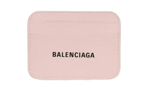 Balenciaga Calfskin Card Holder Women's Pink