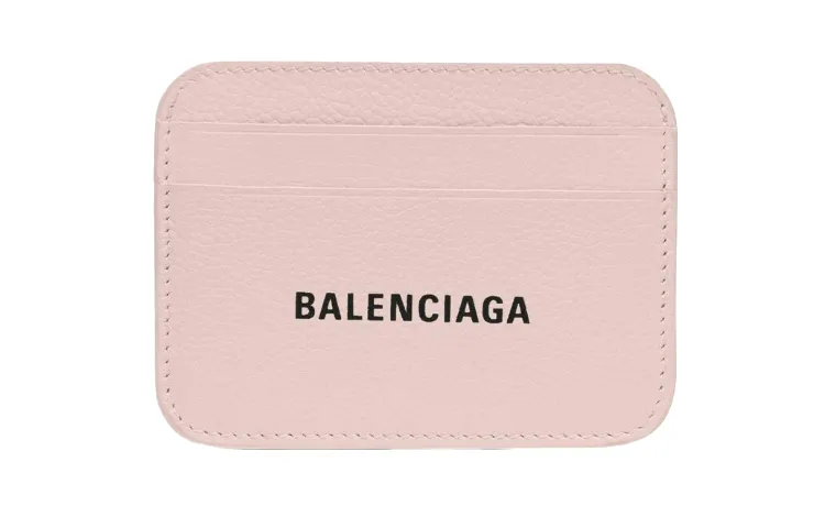 Balenciaga Calfskin Card Holder Women's Pink