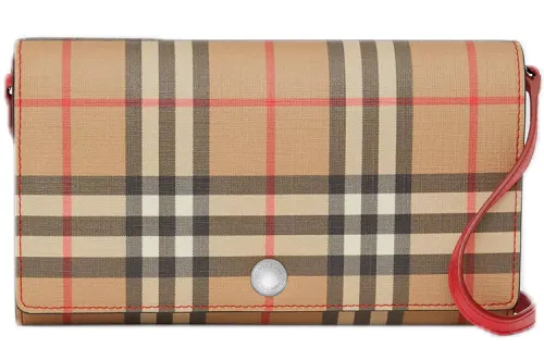 Burberry Canvas With Leather Wallet, Crossbody Bag, Shoulder Bag Women's