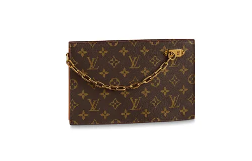 LOUIS VUITTON Chain Clutch Monogram Legacy Brown
