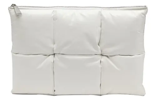 Bottega Veneta Cow Leather Clutch Regular Men's White