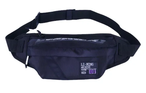 Li Ning Fabric Crossbody Fanny Pack Unisex Black