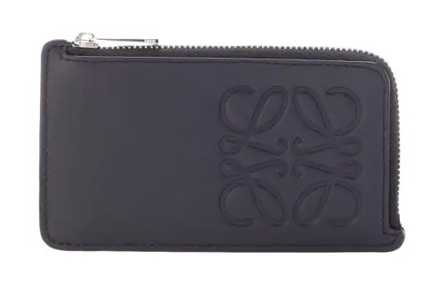 LOEWE Smooth Cow Leather Card Holder Men's Blue