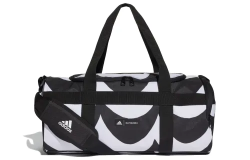 Adidas Recycled Polyester Plain Weave Fabric Handbag Travel Bag Small Unisex Black