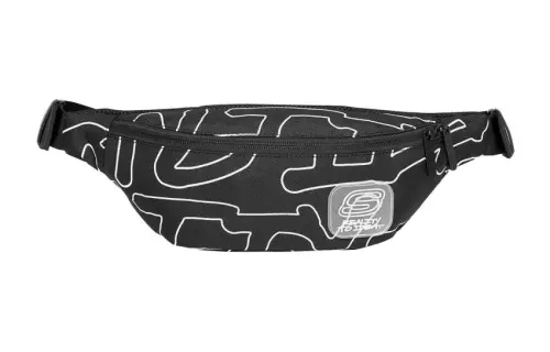 Skechers Fabric Sling Bag, Crossbody Bag, Fanny Pack Regular Unisex Black