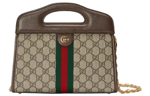 GUCCI Ophidia Canvas With Leather Tote Bag, Shopping Bag, Shoulder Bag, Crossbody Bag, Handbag Small Women's