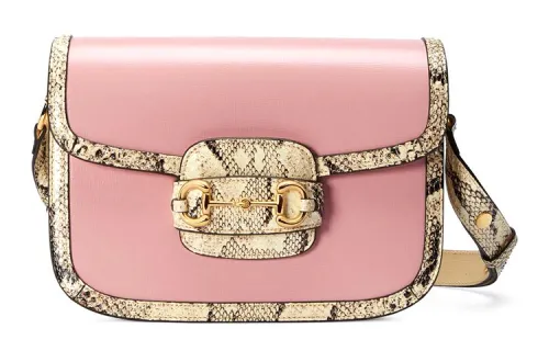 GUCCI Horsebit 1955 Leather Saddle Bag, Shoulder Bag, Crossbody Bag Small Women's