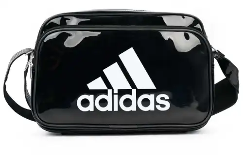 Adidas Polyurethane Gym Bag, Shoulder Bag, Crossbody Bag Small Unisex Black