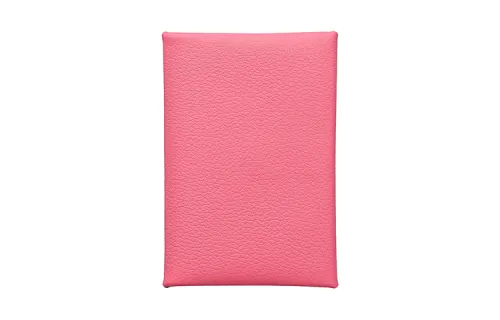 HERMES Evercolor Calfskin Handheld Card Holder Women's Azalea Multicolor