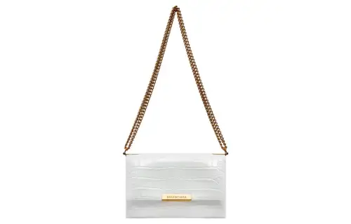 Balenciaga Cow Leather Handbag, Shoulder Bag Women's White