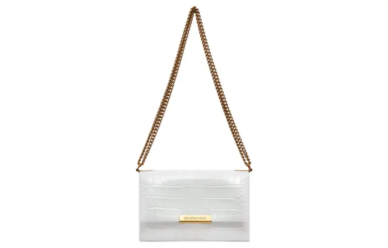 Balenciaga Cow Leather Handbag, Shoulder Bag Women's White