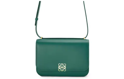 LOEWE Goya Smooth Cow Leather Handheld Shoulder Bag, Crossbody Bag Medium Women's Pine Green