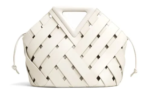 Bottega Veneta Cow Leather Handbag Women's White