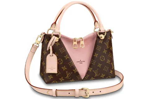 LOUIS VUITTON Canvas, Cow Leather Handbag Women's Cherry Blossom Pink