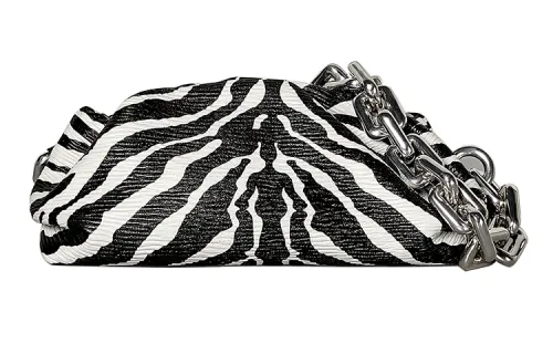 Bottega Veneta Cow Leather Clutch Women's Zebra