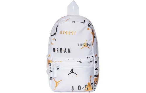 Jordan Polyester Backpack Small Unisex White Gold