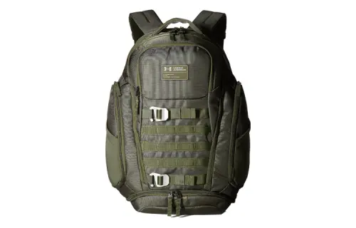 Under Armour Large Capacity Nylon Fabric Backpack Regular Unisex Army Green