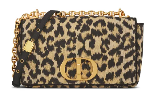 DIOR Caro Embroidery Shoulder Bag, Crossbody Bag Medium Women's Multicolor Beige