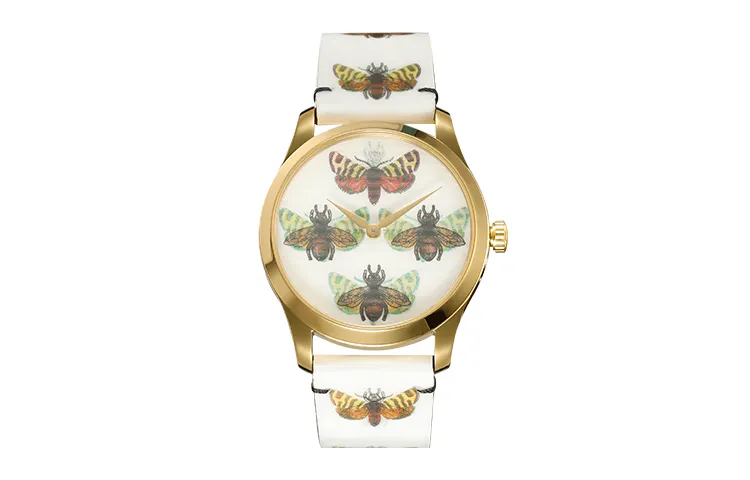 GUCCI G Timeless Collection Wrist Watches Quartz Movement Leather Strap White Dial Women's Watch