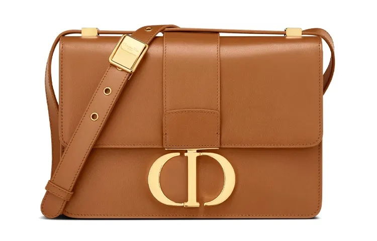 DIOR 30 Montaigne Cow Leather Crossbody Bag, Shoulder Bag Women's Brown