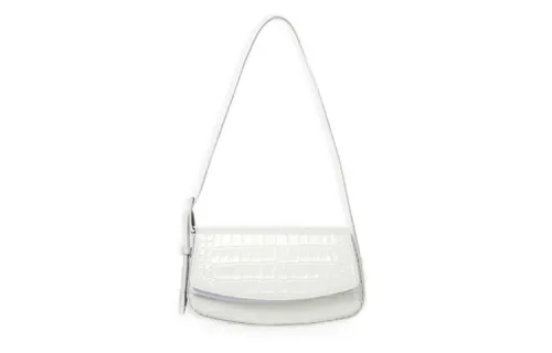 Balenciaga Calfskin Shoulder Bag, Portable Crossbody Bag Women's White
