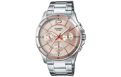 CASIO Men Standard Series Pink Watch MTP-1374D-9A