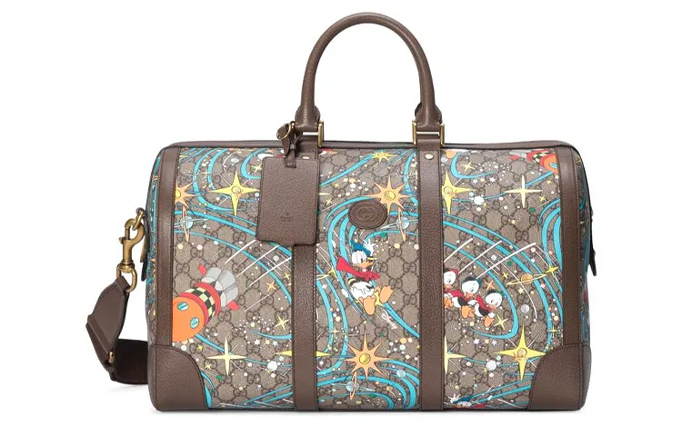 GUCCI Disney, Collaboration Canvas With Leather Shoulder Bag, Crossbody Bag, Handbag, Travel Bag Men's