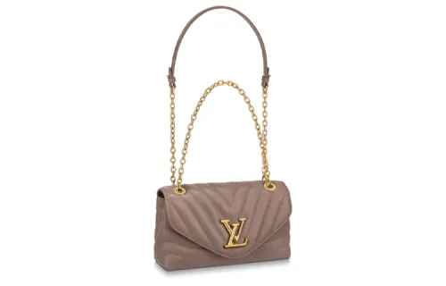 LOUIS VUITTON New Wave Smooth Cow Leather Handbag, Shoulder Bag, Crossbody Bag Women's Taupe