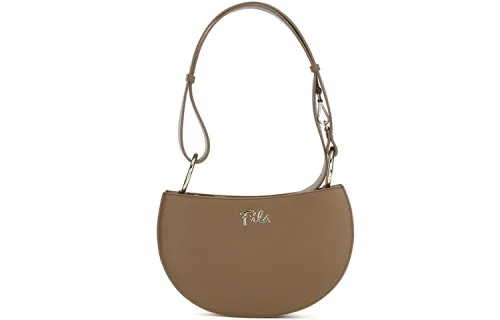 FILA Zip Closure Pu Shoulder Bag Regular Women's Sole Wood Khaki