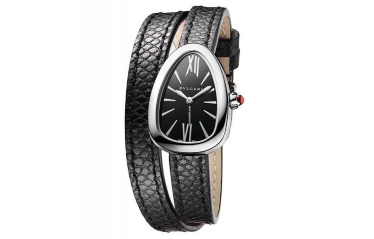 BVLGARI Serpenti Series Wrist Watches Quartz Movement Leather Strap Black Dial Women's Watch