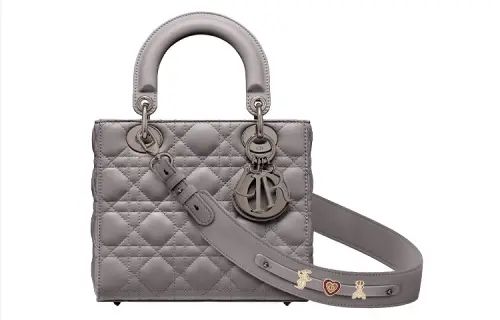 DIOR Lady Dior Sheepskin Handbag, Shoulder Bag, Crossbody Bag, Handbag Small Women's Steel Gray