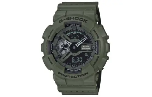 CASIO Men Liquid Crystal/Analog Dual Display Series Black Watch GA-110LP-3A