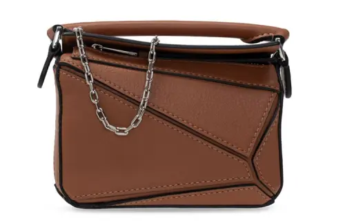 LOEWE Puzzle Cow Leather Puzzle Bag, Handbag, Shoulder Bag, Crossbody Bag Extra Mini Women's Brown