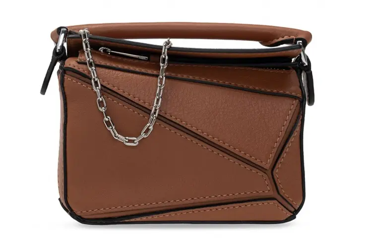 LOEWE Puzzle Cow Leather Puzzle Bag, Handbag, Shoulder Bag, Crossbody Bag Extra Mini Women's Brown