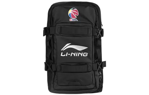 Li Ning Artificial Leather With Textile Basketball Bag Backpack Men's Black
