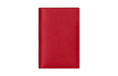 HERMES MC² Euclide Cow Leather Card Holder Women's Pepper Red/Hermes Red