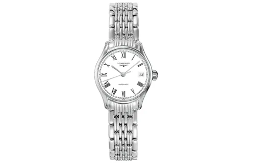 LONGINES Lvya Collection Automatic Mechanical Movement Women's Watch 25mm White Dial Stainless Steel Case