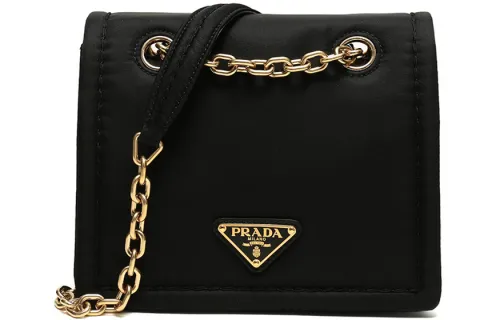 PRADA Fabric Shoulder Bag, Crossbody Bag Women's Black