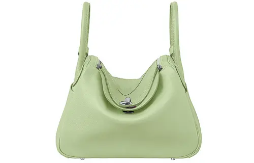 HERMES Lindy Evercolor Calfskin Handbag 30 Women's 3I Vert Criquet Avocado Green