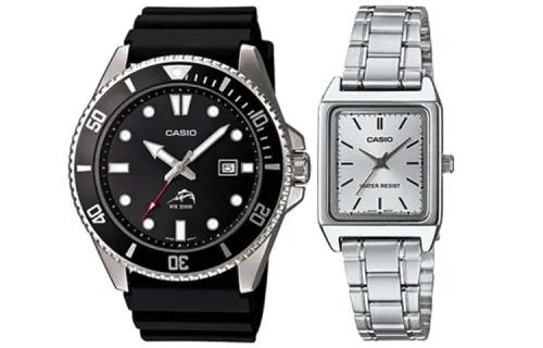 CASIO Unisex Pair Table Series Black Watch