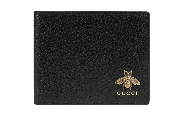GUCCI Leather Wallet Men's Black