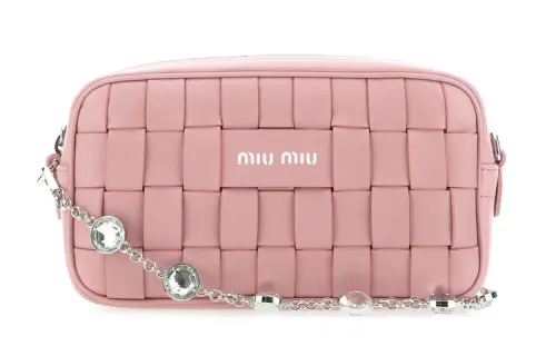 MIU MIU Nappa Leather Shoulder Bag, Crossbody Bag Women's Pink