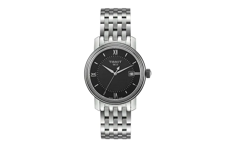 TISSOT Harbor Collection Quartz Movement 50m Waterproof Men's Watches Watch 40mm Black Dial Stainless Steel Case