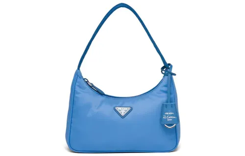 PRADA Re Edition Nylon Shoulder Bag Women's Blue