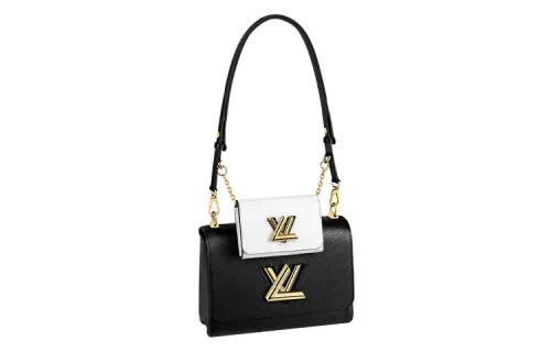 LOUIS VUITTON Twist And Twisty Epi Mm Black/White