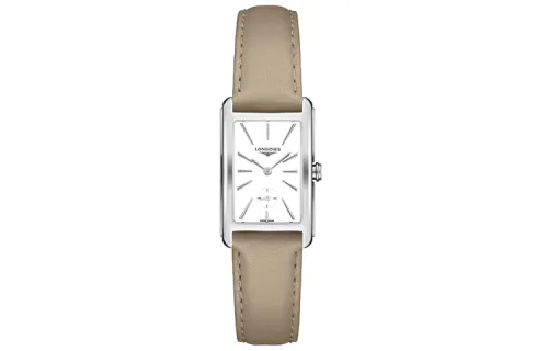 LONGINES Quartz waterproof women's watch, white dial, case stainless steel, watch strap, quartz mechanism, 30meter, 37mm