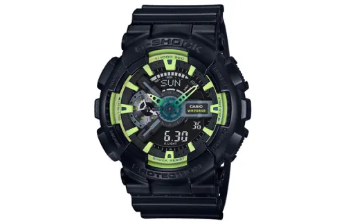CASIO Men Liquid Crystal/Analog Dual Display Series Black Watch GA-110LY-1A